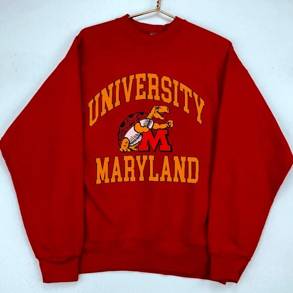 Vintage University Of Maryland Terrapins Basketball Sweatshirt, Retro NCAA Shirt - Picture 1 of 2